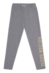 Logo print cotton leggings